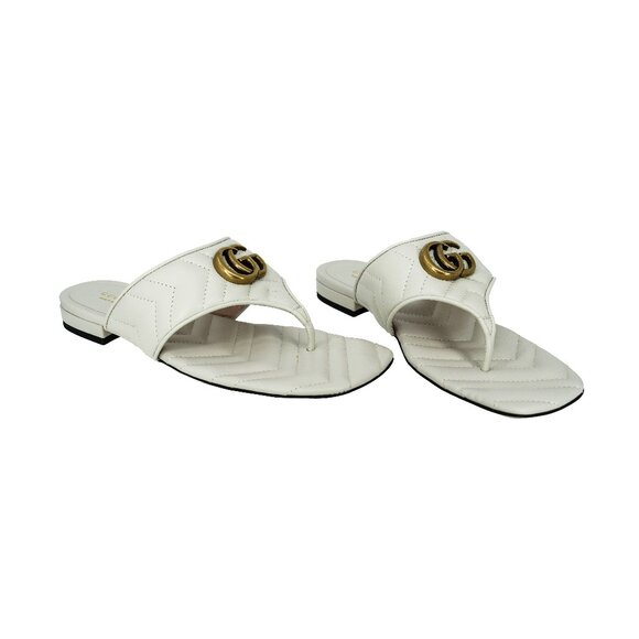 Gucci GG Marmont Thong Sandals - Picture 1 of 9
